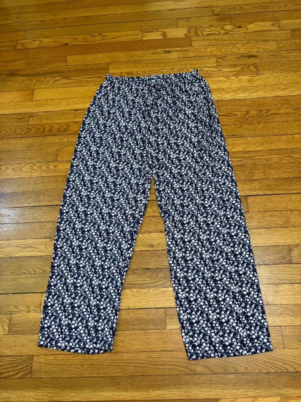 Mia & Tess Womens Lounge Pants Size XL Black Pink Floral Pajama Bottoms NWT $20